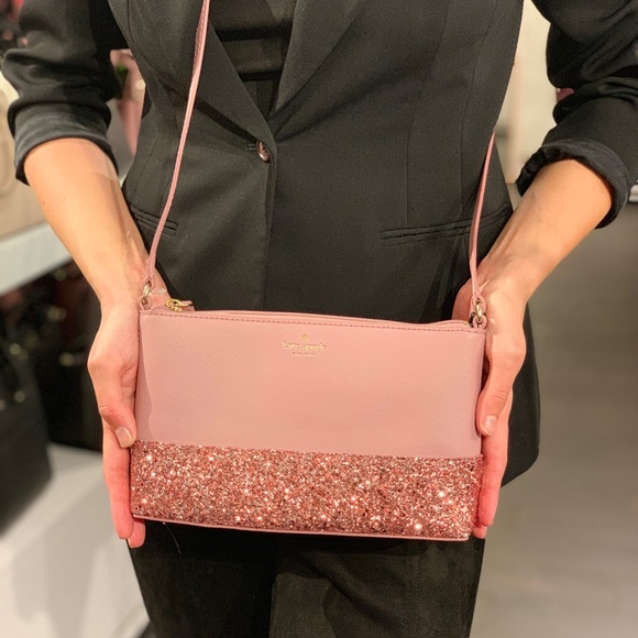 Kate Spade Ramey Greta Court Glitter Crossbody Bag - Picture 3 of 8